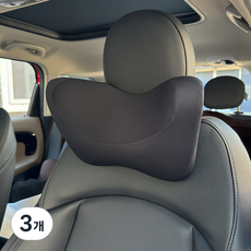 카템 감탄 3D 메모리폼 차량용 목쿠션 + 더스트백, 블랙, 3개
