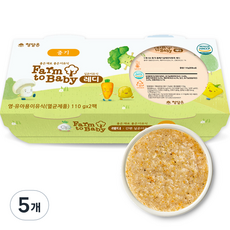 팜투베이비 레디 실온이유식 중기, 홍메기살애호박톳죽, 220g, 5개