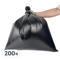 World Clean 垃圾分類平板塑膠袋 黑色, 50L, 200個