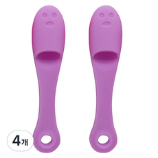 The Happy& 矽膠手指黑頭清潔刷, 紫色, 4個