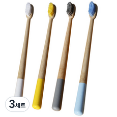 어바웃올리 부드러운 대나무 칫솔 4종 세트, 3세트, 4개입