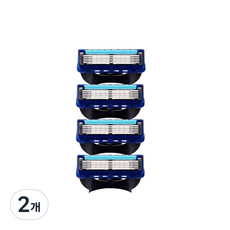 與 Qgio Gillette 兼容的高級剃須刀片, 4個, 2個