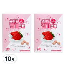 산마을 요거트 딸기 큐브 1.8g x 10p, 딸기 + 요거트, 10개, 18g