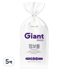 Giant 1層巨無霸捲筒衛生紙, 400m, 4捲, 5個