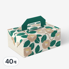 山茶花手提包裝盒 20 x 13.5 x 9 cm, 混合色, 40個
