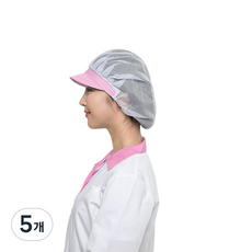 에이치케이마트 조리사 위생모자 전체망사, 핑크, 5개