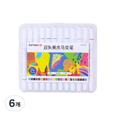 동아PMS 트윈 사인펜 마카 24색, 혼합색상, 6개
