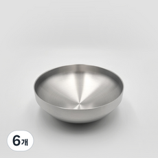 스텐 무광 이중턱 냉면기 21cm, 6개
