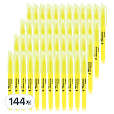 라인플러스 엘라스토머 눈물없는 탄력 형광펜 오리지날, 옐로우, 144개