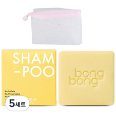 Bonbon Friends Bonbon嬰兒洗髮皂100g+泡泡網隨機發貨, 5組