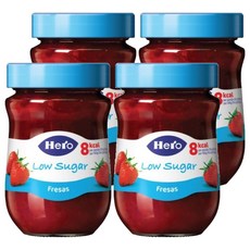 헤로 저당 딸기잼, 4개, 280g