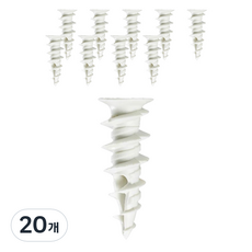 WallDriller 穿孔石膏眼鏡蛇錨尼龍, 20個