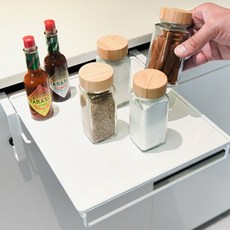 21세기트랜드 시크릿 접이식 캐비닛 테이블 행거, 화이트, 1개