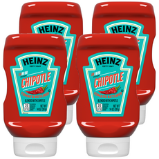 HEINZ 亨氏 Chipotle煙燻辣椒番茄醬, 4個, 397g