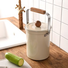 Wagensteiger Sten 304 食品垃圾桶 3 升 + 掛袋 2 件套, 米色