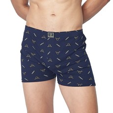 LIUKOO 煙斗 典雅彈性平口褲 - 100%絲光棉材質 舒適透氣