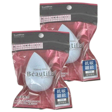 Lumina 露蜜 超柔軟美妝蛋 水滴切, 低敏細緻 氣孔緊密 適用於各種粉底液 遮瑕膏及蜜粉, L-NS63, 2個