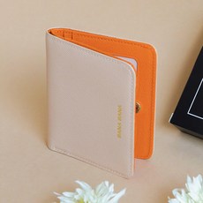 Bana Bana 牛皮拼色短夾 WMWKC089WY1 黑色