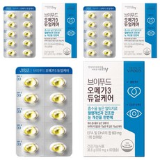 Vfood Dual Care Omega-3魚油膠囊 36.6g, 60顆, 3個