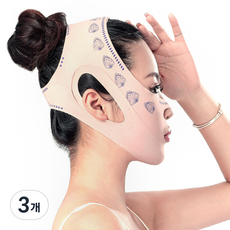下顎線V臉彈力帶, 3個, 1個