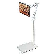 Sosone 立式平板電腦智慧型手機支架 135cm, 單一商品, 白色