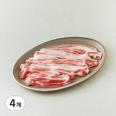 파머스팩 한돈 뼈없는 얇은삼겹살 구이용 무연골 (냉장), 600g, 4개