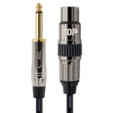 HDtop 韓國製5.5單聲道轉XLR母頭連接線10m, 金屬黑, 1個, HT-TP2822