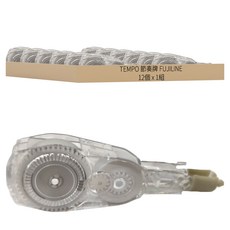 TEMPO 節奏牌 FUJILINE 12米大容量內帶 Set 12個, 505R 按鍵式修正帶替芯, 1組