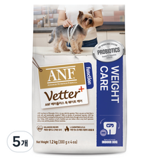 ANF 베터플러스 독 기능성 사료, 다이어트+장건강, 1.2kg, 5개