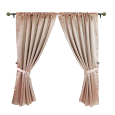 Cotton Field 棉花田傢飾 英倫素色壓花穿掛兩用遮光窗簾, 膚金色