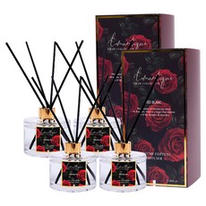 로맨띠끄 니치 퍼퓸 디퓨저 200ml x 2p + 섬유 스틱 8p 세트, 레드블랑, 2세트