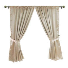 Cotton Field 棉花田傢飾 凱琳素色壓花穿掛兩用遮光窗簾, 古金色