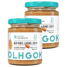 옳곡 아몬드 스프레드 크런치, 2개, 200g
