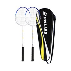 Simple Line 羽球拍 藍色 2入 + 收納袋 + 羽毛球, 1套, 單一商品