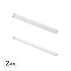 브리스크스타일 팬시아 아크릴 클리어 자 2종 세트, 투명, 2세트