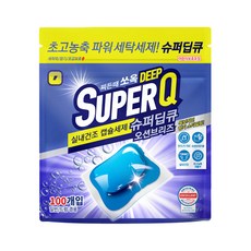 godsungby Super Deep Q 室內晾乾高濃縮大容量滾筒洗衣機膠囊洗衣精 海洋微風香, 1個, 100入