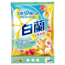 白蘭 蘊含熊寶貝 馨香精華洗衣粉 花漾清新, 4.25kg, 1包