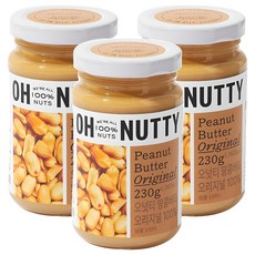 오넛티 땅콩버터 오리지널 100%, 230g, 3개