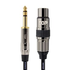 HDtop 韓國製5.5立體聲轉XLR母頭麥克風線7m, HT-TP2864, 金屬黑, 1個