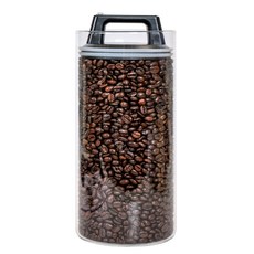 Kitensil 黑色邊緣耐熱玻璃密封真空保鮮盒, 2L, 1個