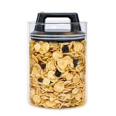 키텐실 블랙엣지 내열유리 캐니스터 밀폐 진공 보관용기, 1개, 1.3L
