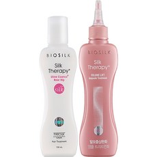 BIOSILK Silk Therapy 絲洛比 玫瑰護髮精華 130ml+安瓶豐盈精華 150ml, 1組