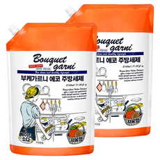 BOUQUET GARNI 植萃蔬果碗盤洗潔液補充包 葡萄柚香, 2個, 2.1L