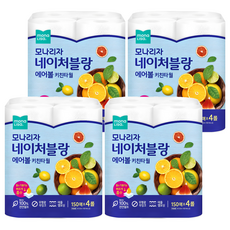 mona LISa. 原生紙漿壓花廚房紙巾, 150張, 16捲