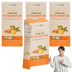 트리밀데이즈 그대로 짜낸 유기농 레몬생강즙 15p, 225g, 4개
