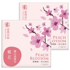 TAIWAN TEKHOO 臺灣茶摳 桃花嫩白滋潤皂, 6個, 110g