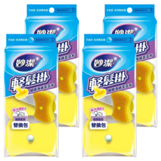 妙潔 輕鬆掛海綿菜瓜布 補充包, 3個, 4包