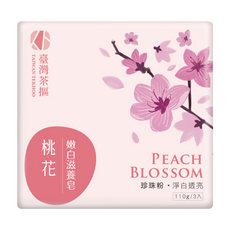 TAIWAN TEKHOO 臺灣茶摳 桃花嫩白滋潤皂, 3個, 110g