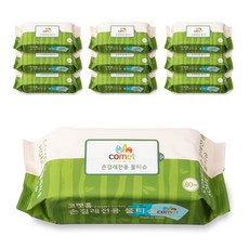 코멧 홈 물티슈 손걸레 전용 물티슈 리필 80매, 10팩