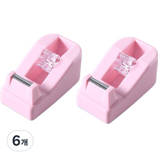 클레어라 마카롱 테이프 디스펜서, 핑크, 6개